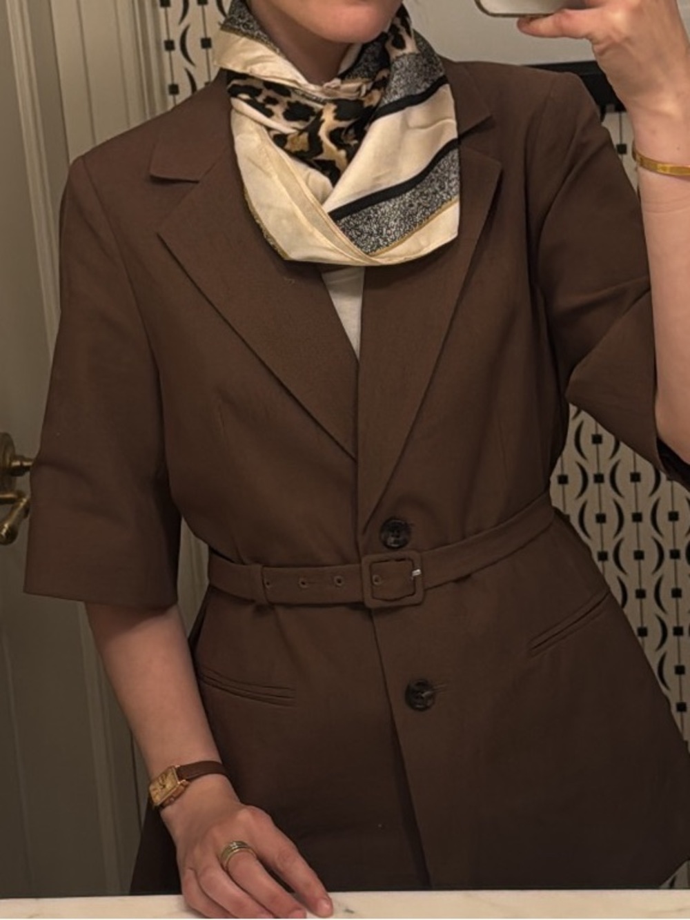 Primark Brown Belted Blazer Jacket